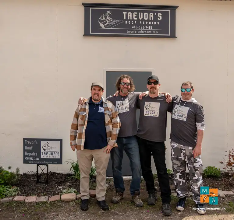 Trevor's Roof Repairs crew on a residential roofing job